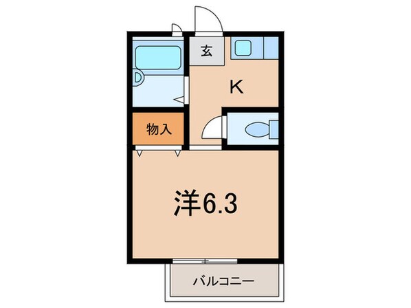 ビ－ライン甲南の物件間取画像